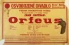 Plakát Osvobozeného divadla: J. Cocteau: Orfeus