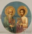 Ikona - Sv. Apoštol Jan Bohoslovec a sv. apoštol Jakub