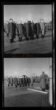 2 x fotografie, rumunská vládní delegace při kladení věnců před Národním památníkem na Vítkově