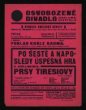 Plakát Osvobozeného divadla: J. Mahen: Poklad krále Kadma, G. Apollinaire: Prsy Tiresiovy