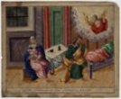 Antonius Aust: Sen sv. Josefa v Egyptě (akvarel)