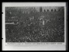 1905 - volby Manifestace za všeobecné právo hlasovací na Staroměst. Náměstí v Praze z listopadu 1905