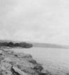 Kamenitý břeh jezera Kivu
