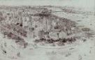 Celkový pohled na město – reprodukce kresby