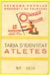 Účastnický průkaz. Olimpiada Popular Barcelona 1936
