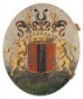 Malovaný erb hraběte Mitrovského z Nemyšle