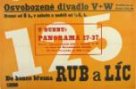 Plakát Osvobozeného divadla: V+W: Rub a líc
