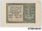 Bankovka oboustranná, 1 Zloty 1941