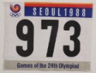 Startovní číslo z atletických soutěží. OH Soul 1988
