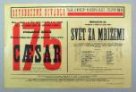 Plakát Osvobozeného divadla:  V+W: Caesar, V+W+A. Hoffmeister: Svět za mřížemi
