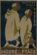 Divadelní plakát Maeterlinckovy hry Modré ptáče v Městském divadle na Královských Vinohradech 1925