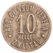 Peněžní známka s hodnotou 10 haléřů