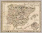 Carte des routes de postes et itinéraires d'Espagne et de Portugal