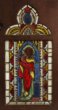 Okenní vitraj s postavou apoštola