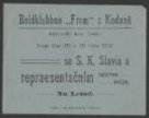 Boldklubbne "Frem" Kodaň - S. K. Slavia a repraesentační mužstvo české