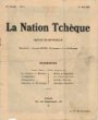 Titulní strana časopisu La Nation tcheque, nalezeného při zatčení v Kramářově kapse
