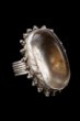 Stříbrný prsten s křišťálovou muglí