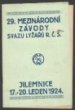 Mezinárodní závod Svazu lyžařů RČS. Jilemnice 1924
