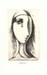 Grafický list - Dívčí hlava se slzícím okem