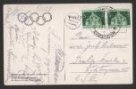 Pohlednice z berlínské olympiády s podpisy těžkých atletů