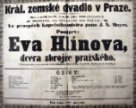 Eva Hlínova, dcera zbrojíře pražského