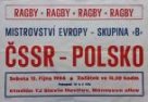 Mistrovství Evropy v ragby - skupina B. ČSSR - Polsko