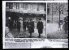 Fotografie, prezident T. G. Masaryk přehlíží na nádvoří čestnou setninu