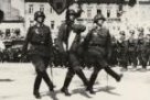Exhibice německé armády na jesenickém náměstí r. 1938 (čb. reprofoto)