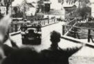 Příjezd příslušníků Wehrmachtu do Širokého Brodu r. 1938 (reprofoto)