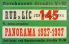 Plakát Osvobozeného divadla: V+W: Rub a líc, V+W: Panorama 1927-37